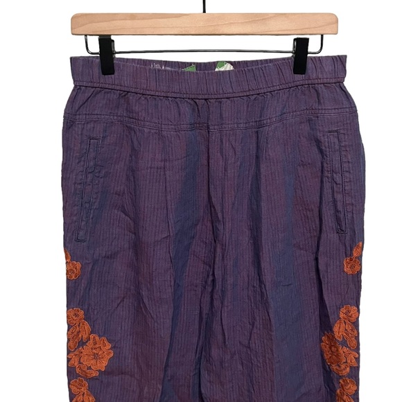 Anthropologie Embroidered Linen Pants - Picture 4 of 10
